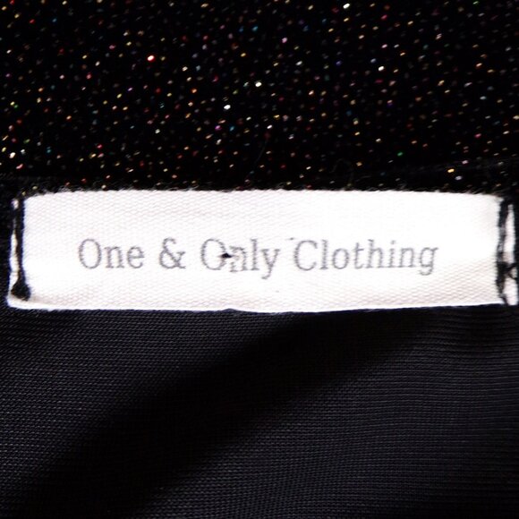 ONE & ONLY CLOTHING size S black glittery long-sleeve semi-backless party dress - Picture 12 of 13